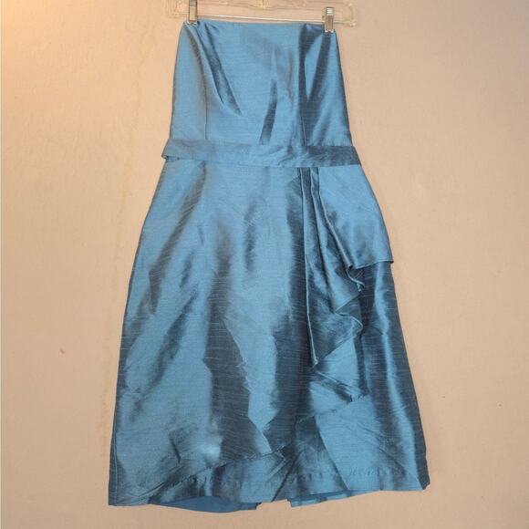 Alfred Sung Womens Size 12 Strapless Prom Dress Sample Formal Mosaic Cocktail - Picture 7 of 14